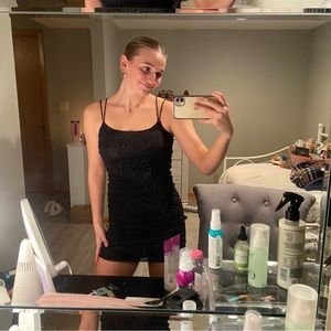 Black sparkle hoco/party dress